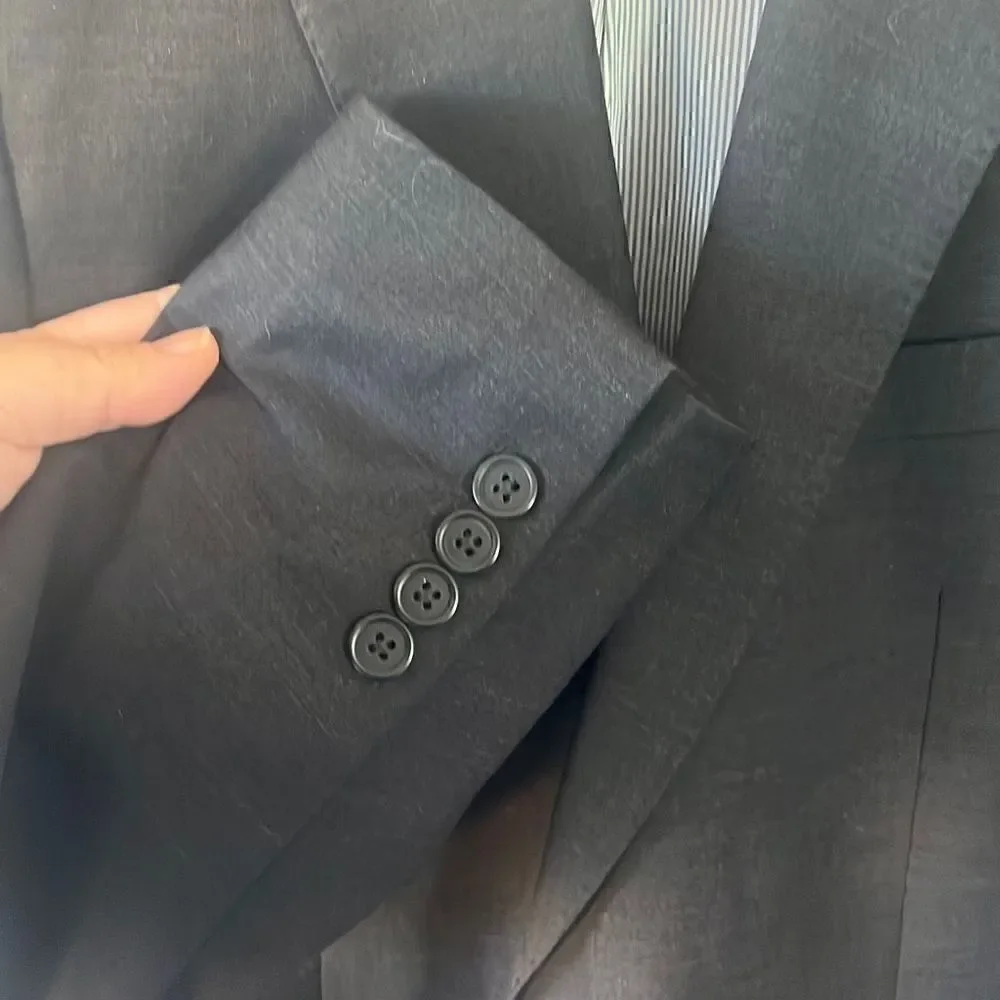 Brooks Brothers Explorer Madison Fit Suit Blazer Jacket 40L Wool Blend Charcoal